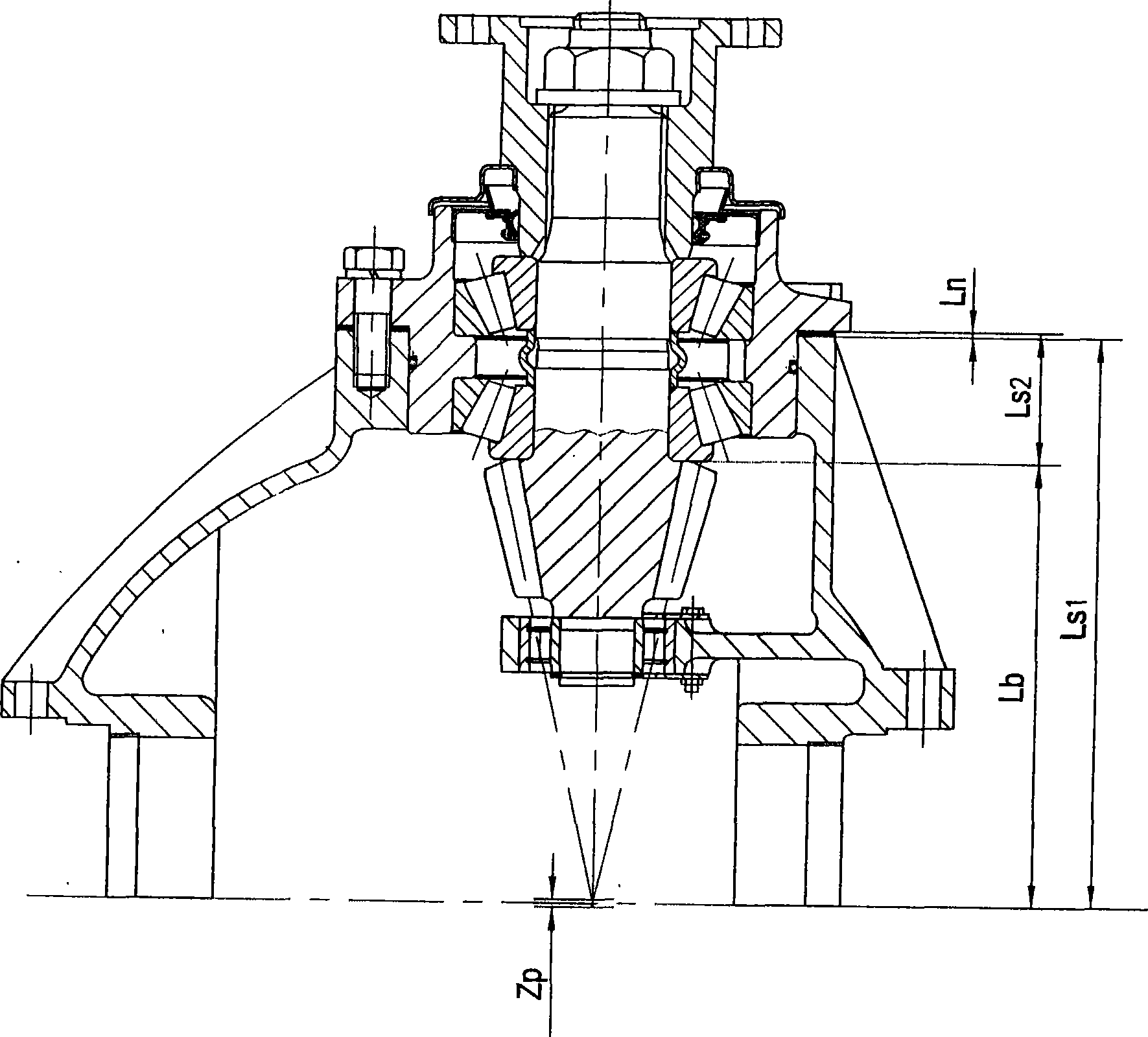 System and method for measuring and selecting drive gear installation distance adjusting shim of separated main gearbox assembly