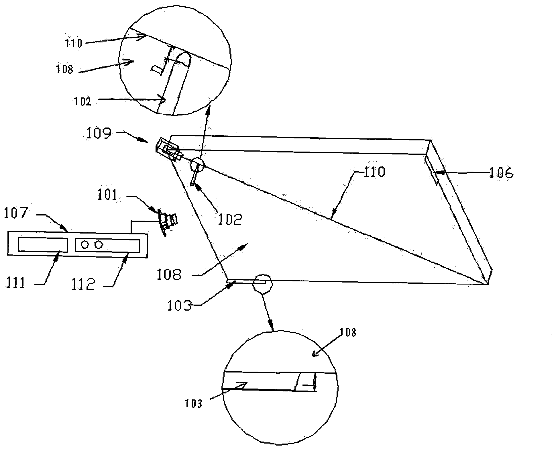 Device for arranging and debugging linear laser light source and method thereof