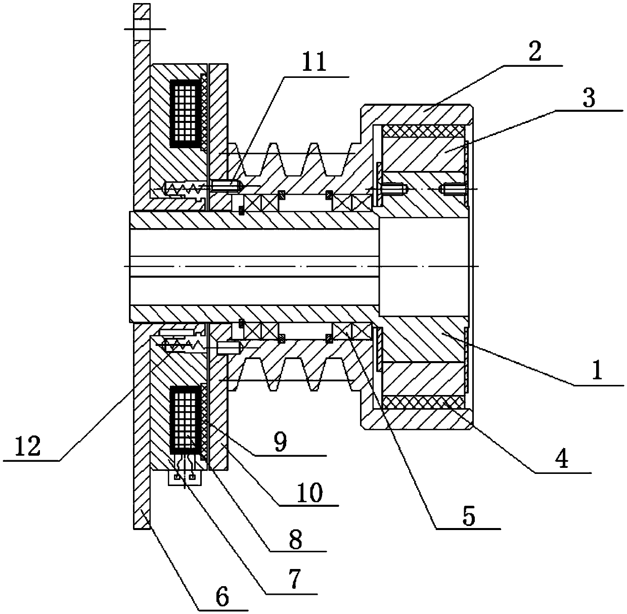 Electromagnetic brake capable of being controlled by rotating speed