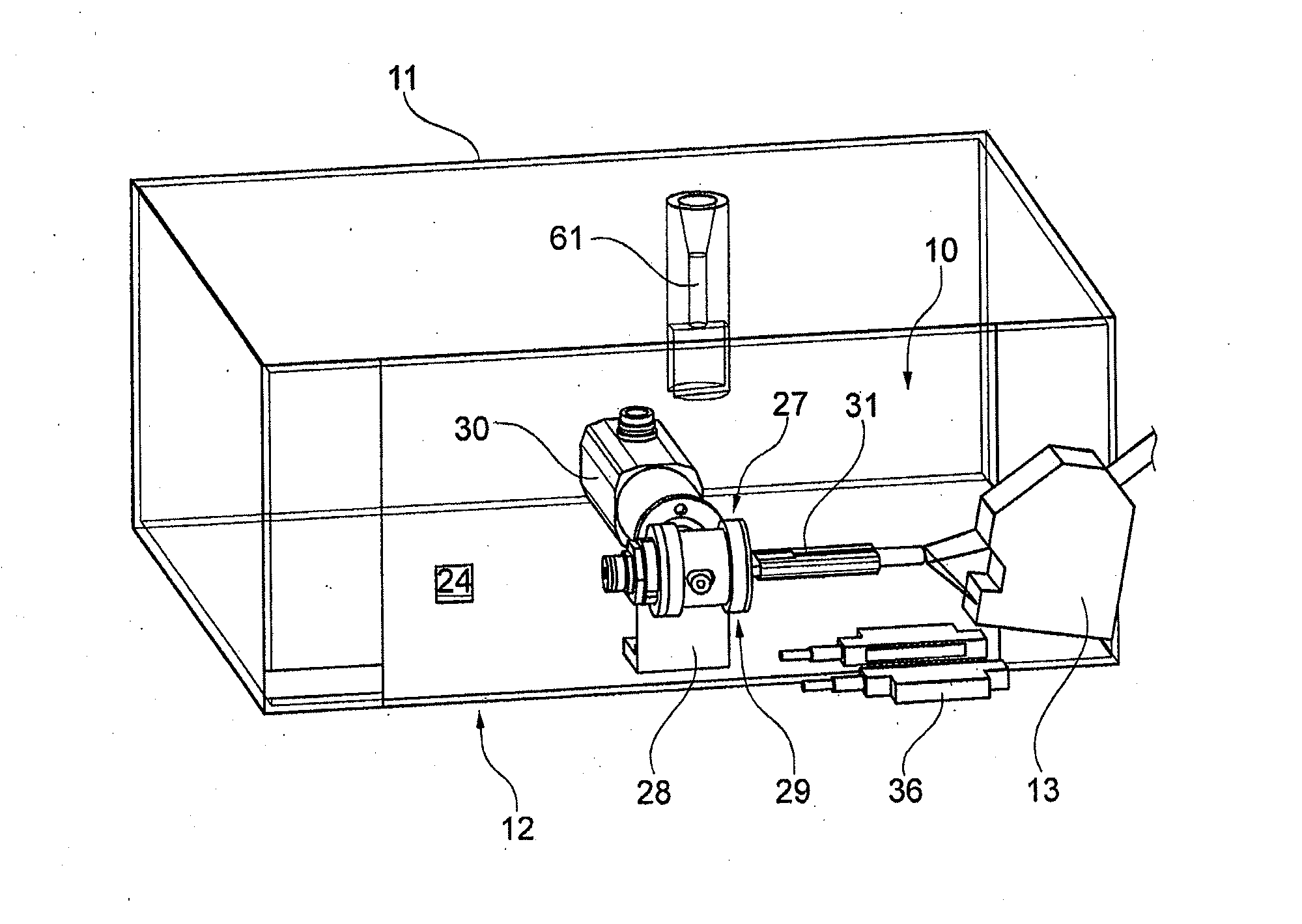 Measuring device and method for determining a measured variable at one end of a rod-shaped product
