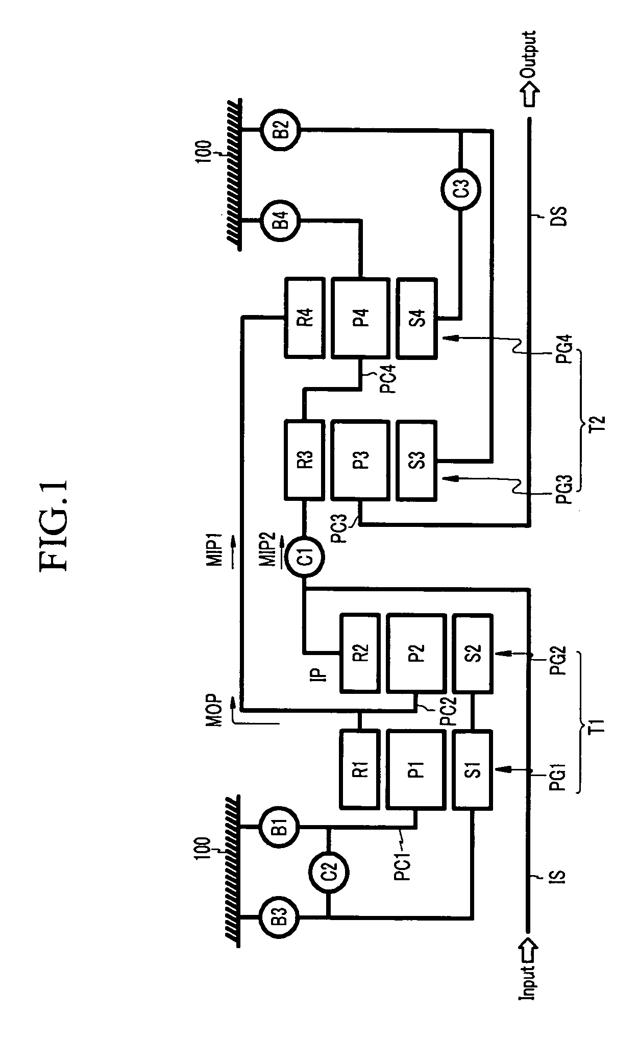 Eight-speed powertrain of automatic transmission for vehicle