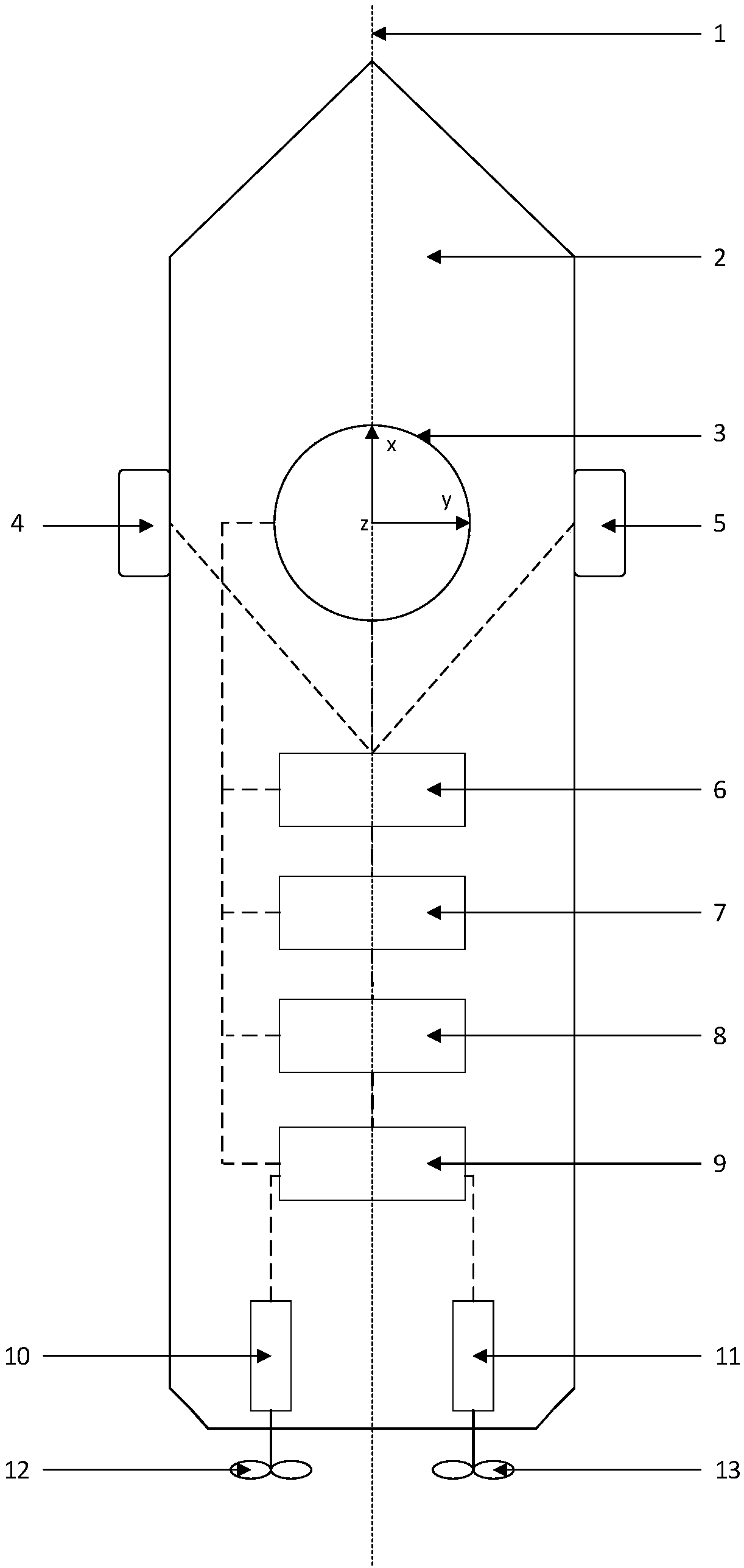 Sea wave travelling parameter detecting method and attitude self-adjustment unmanned ship