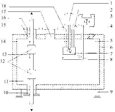 Device for testing mechanical property of material at low temperature