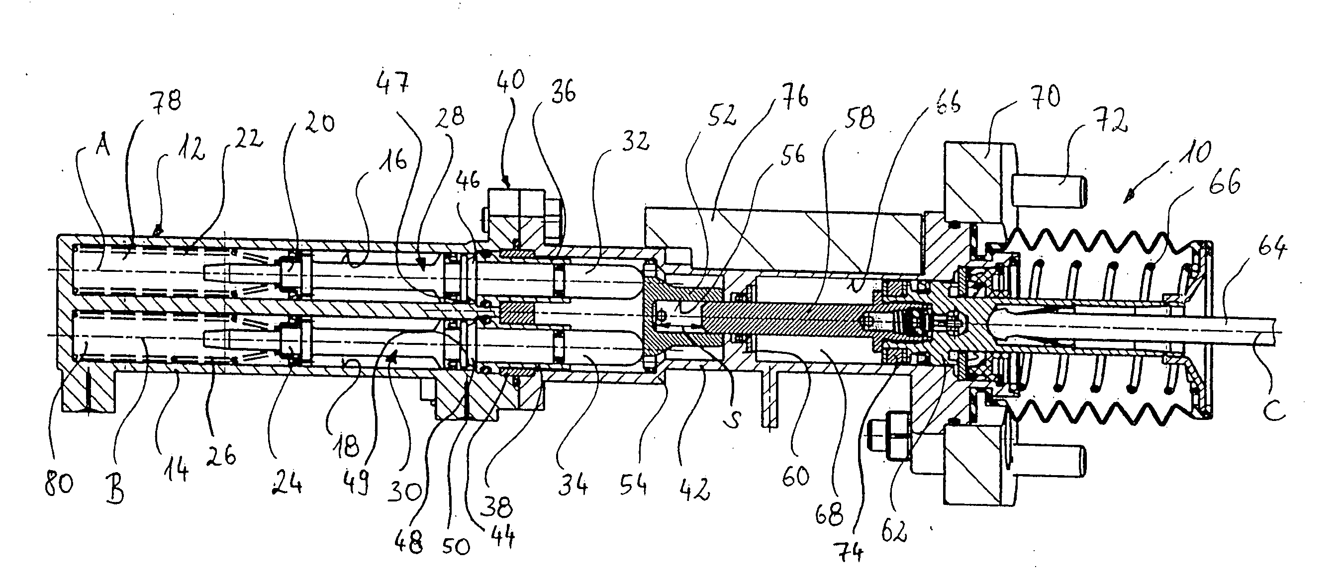 Master Cylinder System for an Automotive Hydraulic Brake System and Automotive Hydraulic Brake System
