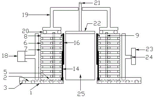 Main stress application device for true triaxial apparatus