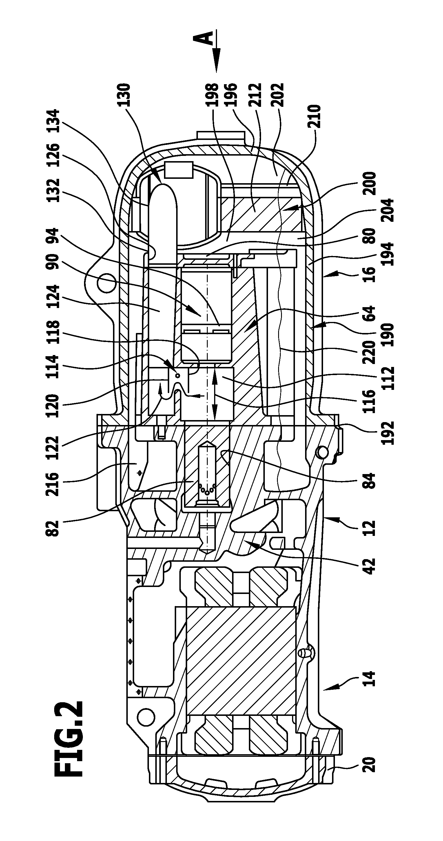 Screw compressor with a sound dampening device that separates lubricant