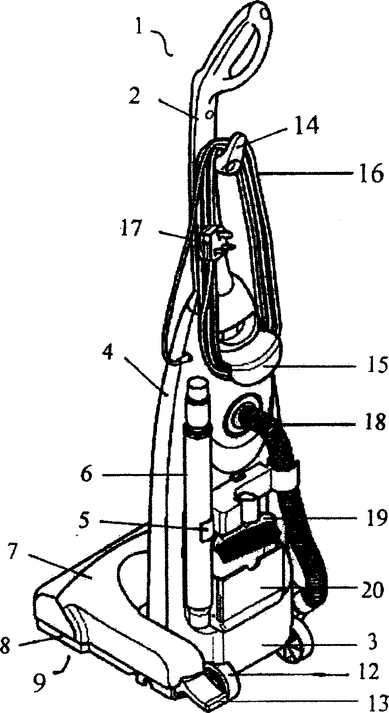Rolling brush connecting structure of vertical vacuum cleaner