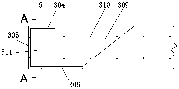 Prefabricated plate and shear wall connecting structure and construction method thereof