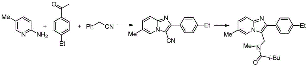 Synthetic method for 3-cyano group imidazo [1, 2-a] pyridine compounds and application thereof