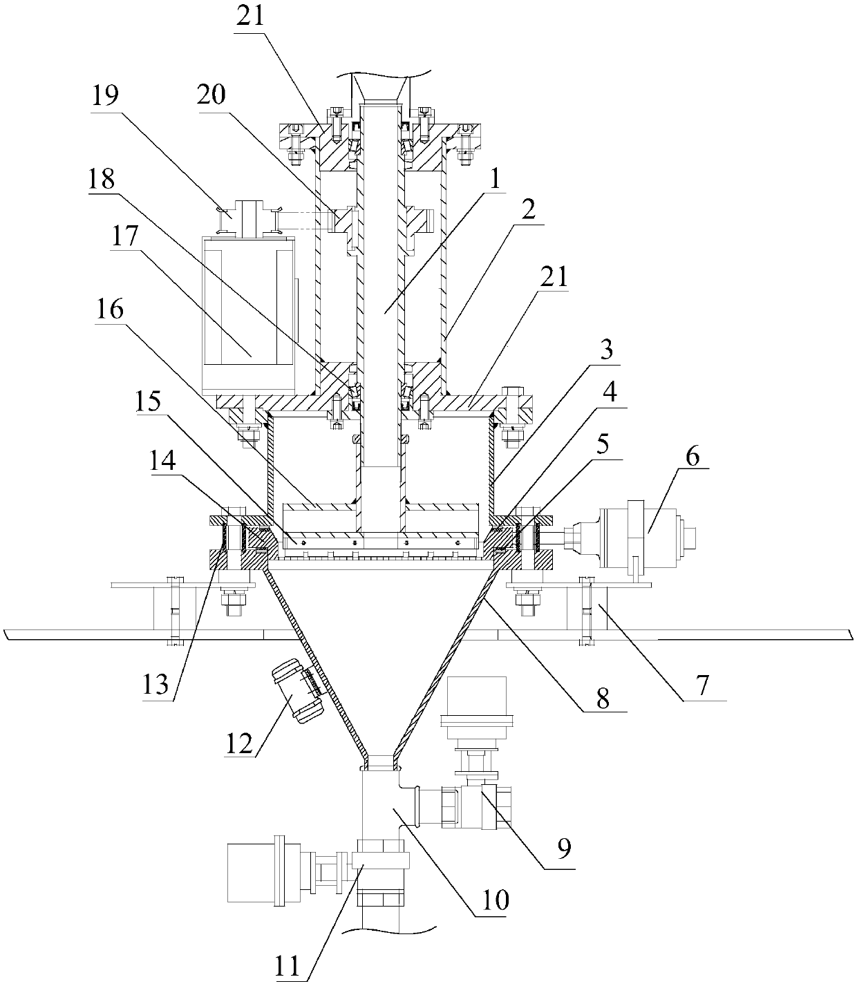 Ultrasonic screening structure as well as on-line granularity analysis device formed by same and analysis method