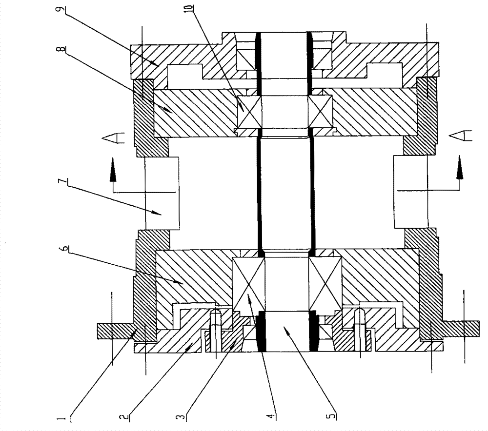 Device for measuring radial force of transient-state hydraulic power of centrifugal pump and measuring method thereof