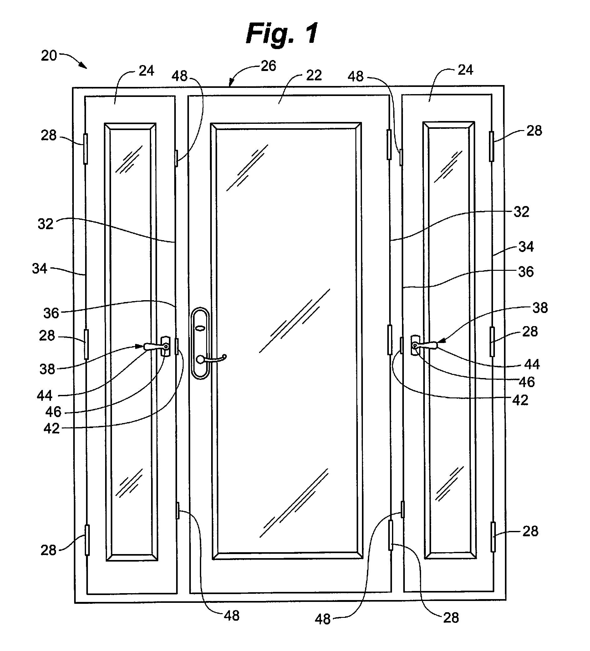 Hardware for a hinged light panel