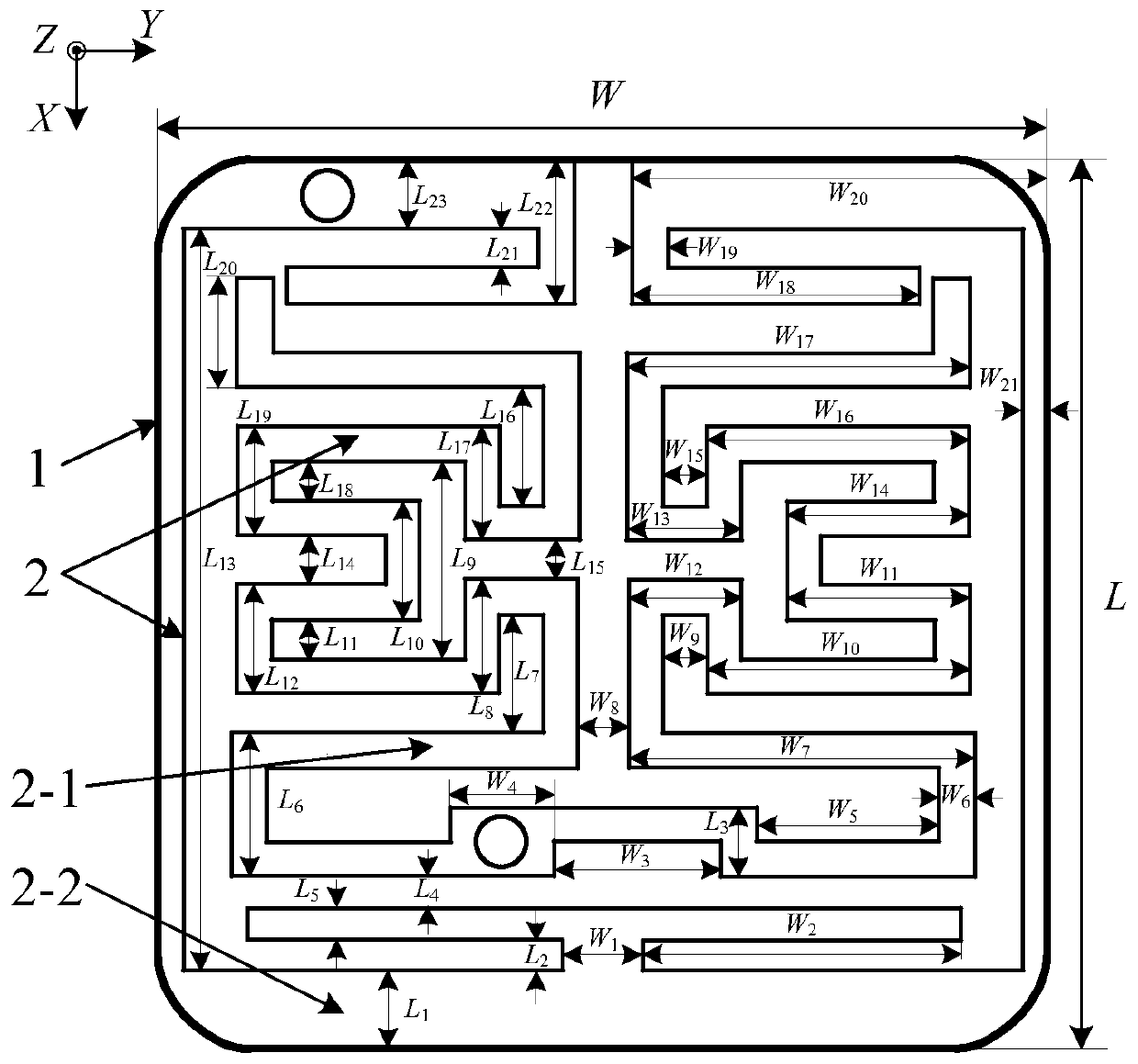 Graphene-based double-frequency implanted antenna applied to rehabilitation nursing device