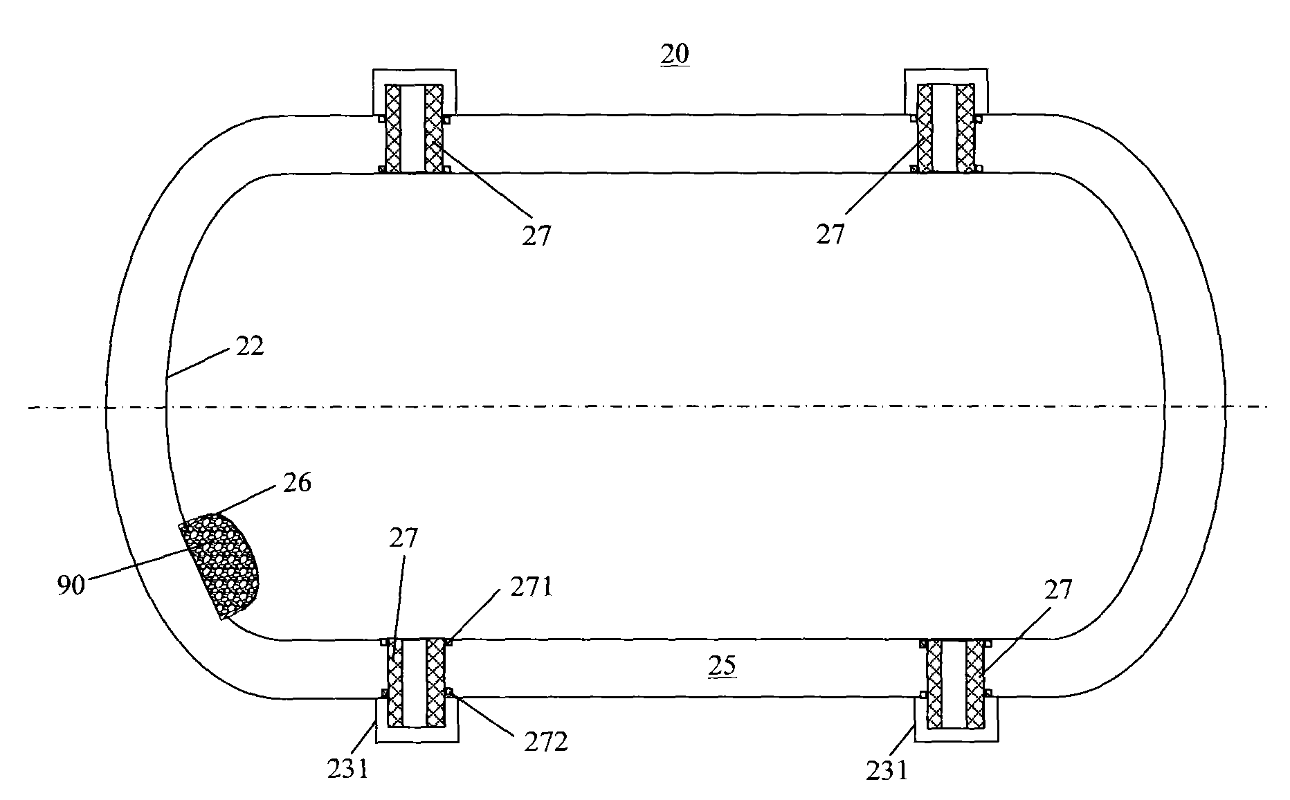 Combined supporting and absorbing device and low-temperature multilayer heat insulating vessel having same