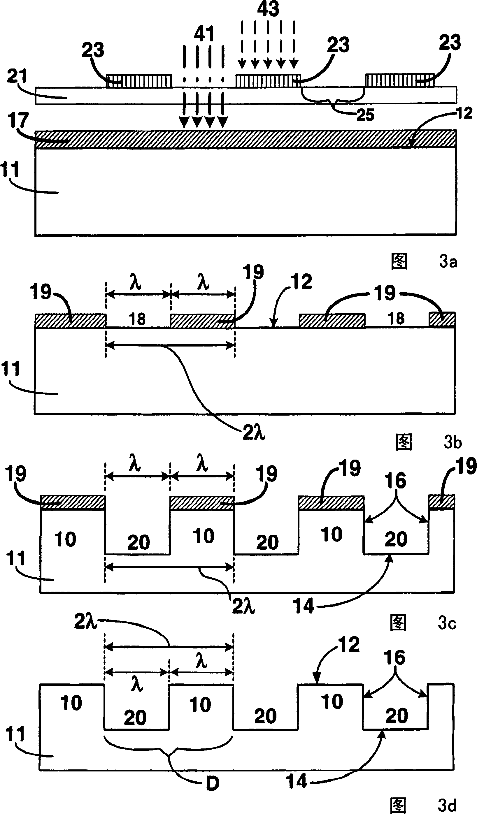 Method for processing hidh-precision sub-photoetched pattern on substrate