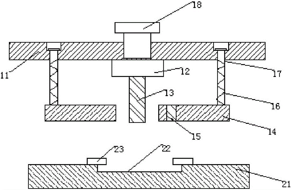 Clamping support sprue milling and point painting device