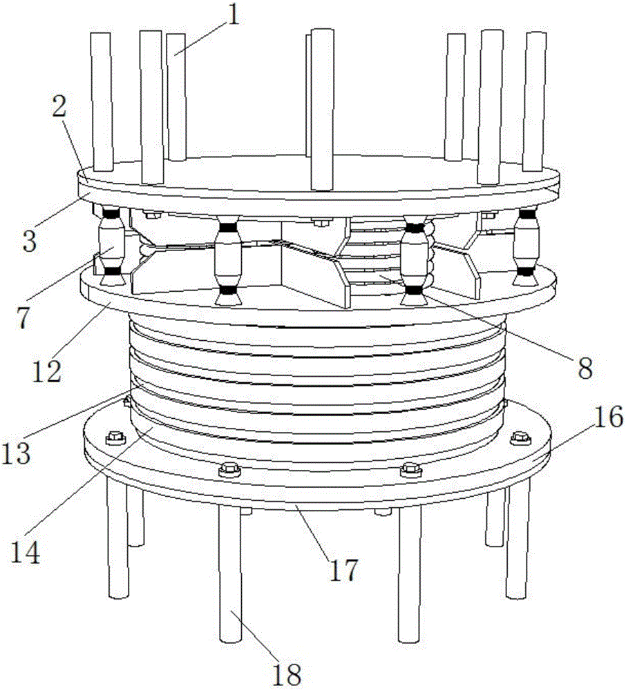 Device for isolating horizontal earthquake and vertical vibration for building