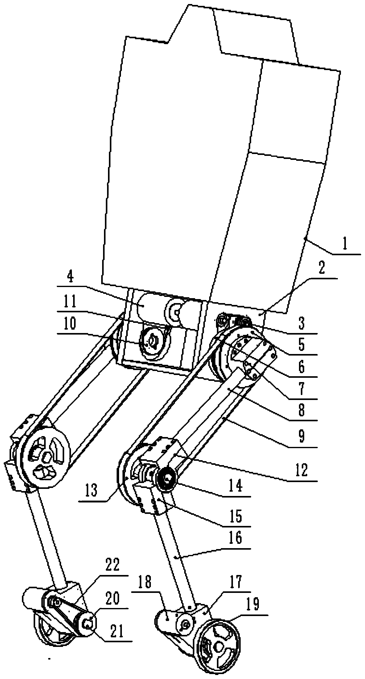 Novel wheel foot robot capable of moving in all-around mode