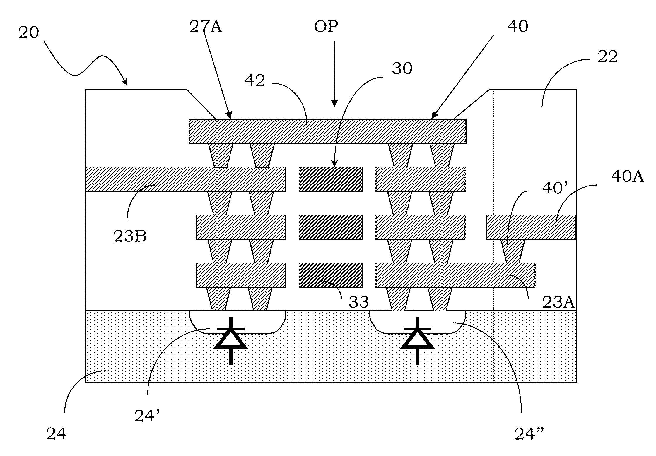Integrated circuit comprising at least an integrated antenna