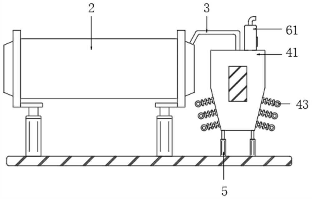 Anti-residue device for discharging bin of cement grinding equipment