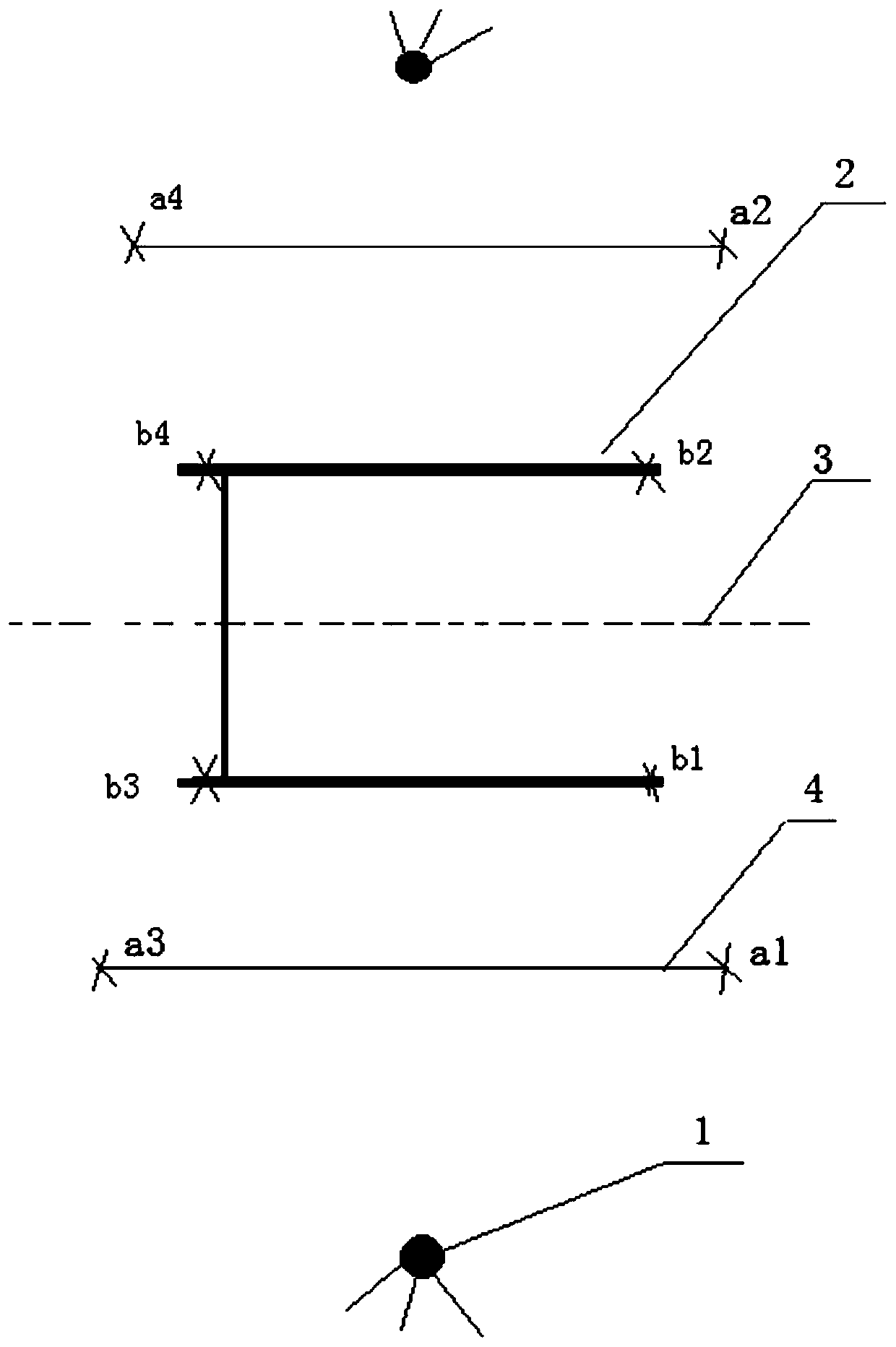 Method for realizing U-shaped width monitoring of chemical cargo ship by using total station
