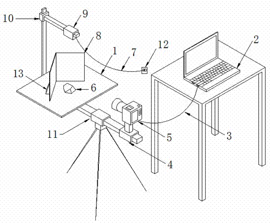 Gravel geometric feature acquisition system and acquisition method