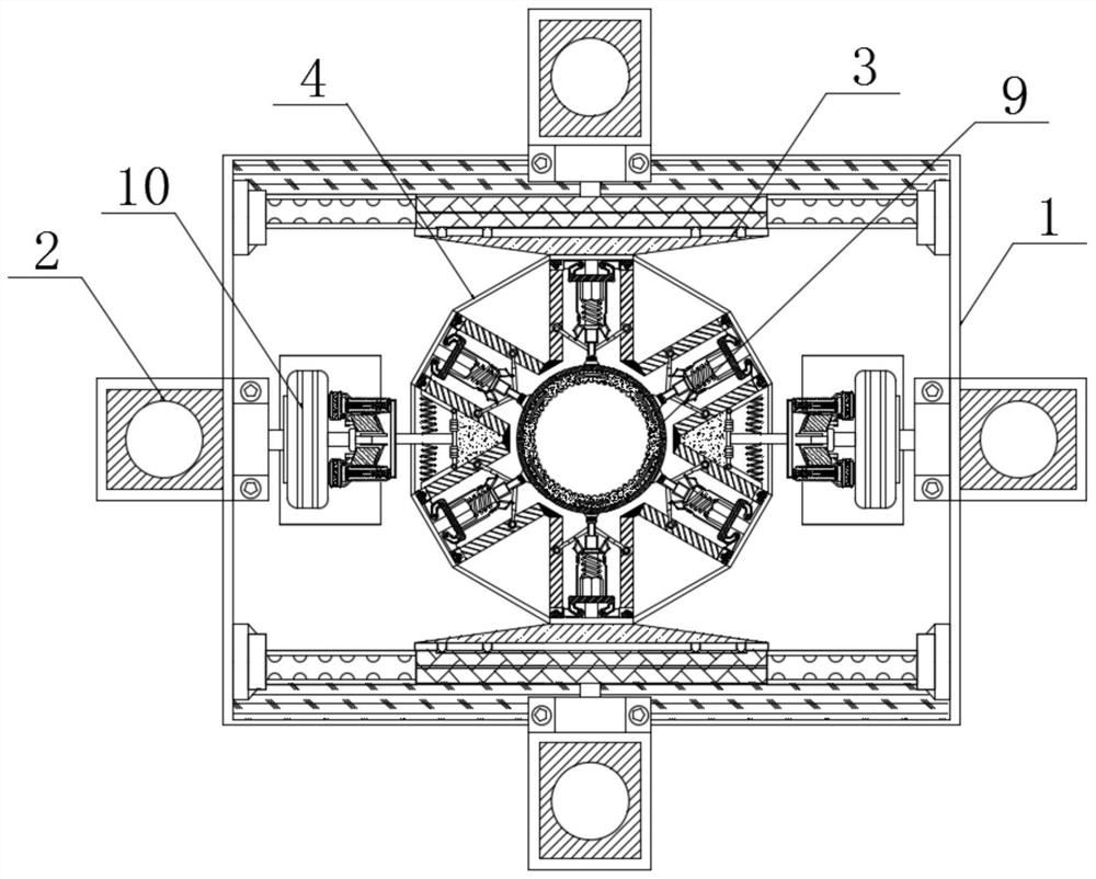 Energy-saving wall bushing pre-embedding device used in high-voltage electric appliance