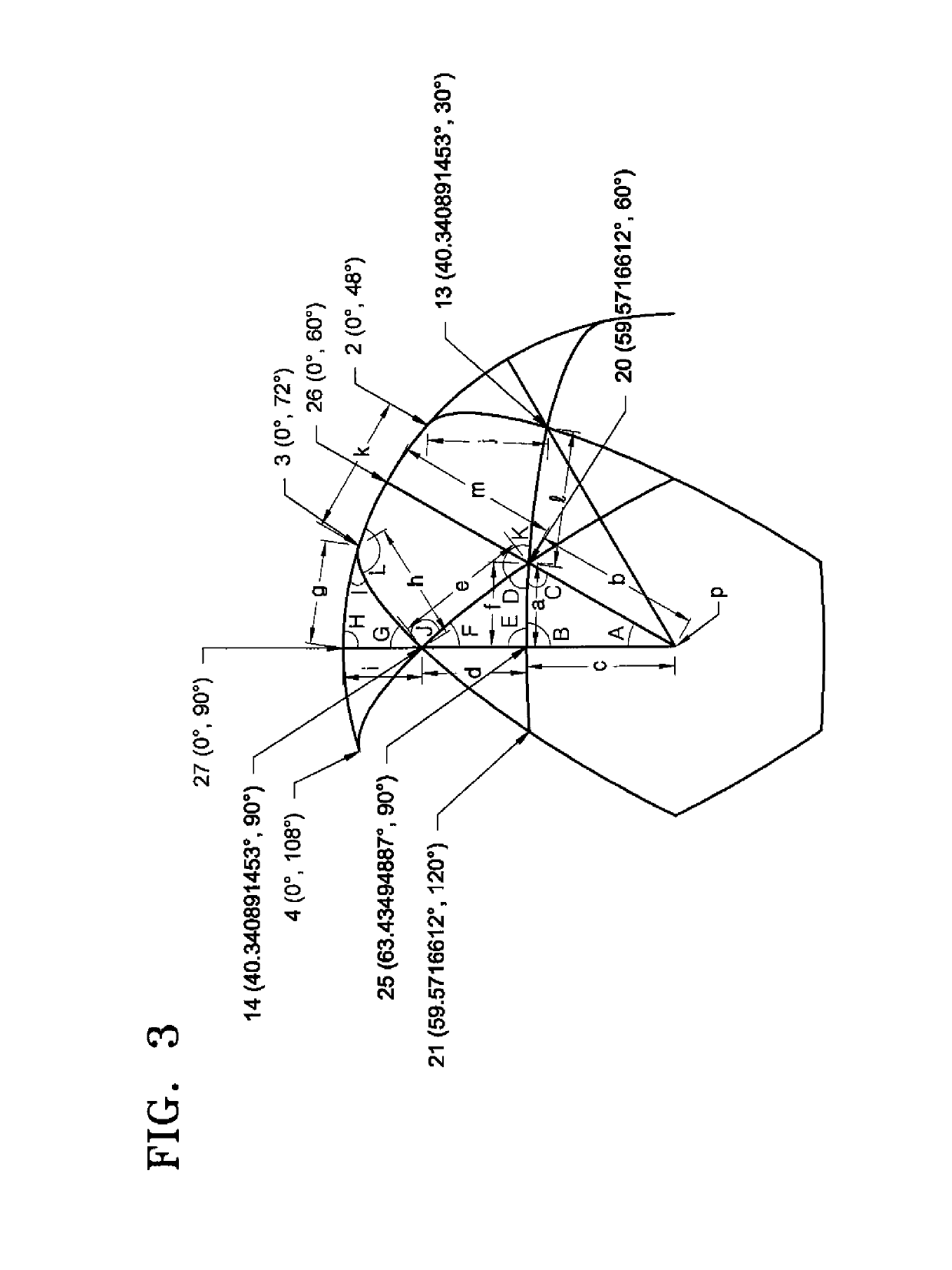 Method of dividing spherical surface of golf ball, and golf ball having surface divided by method