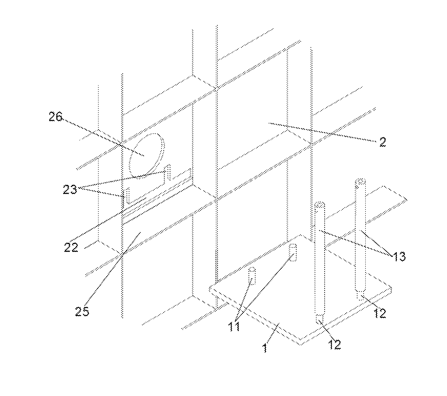 Wall for receiving wear plates and method for replacing wear plates