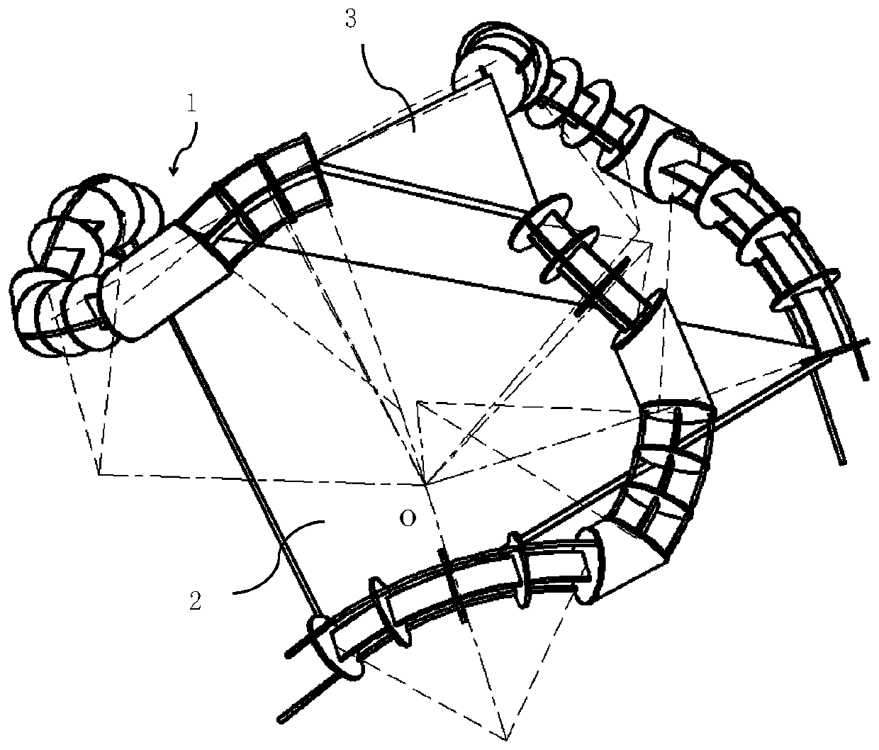 Spherical-motion flexible parallel mechanism