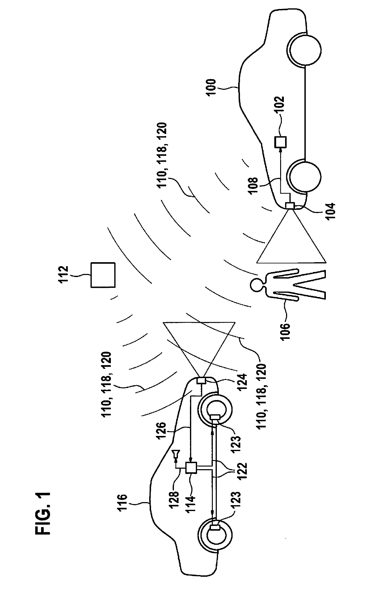 Method for providing an information item regarding a pedestrian in an environment of a vehicle and method for controlling a vehicle