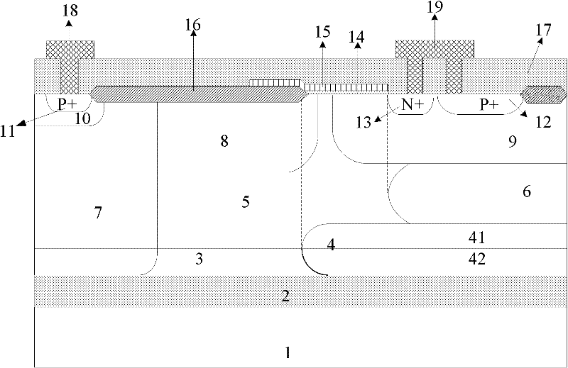 Silicon-on-insulator N-type transverse insulated gate bipolar transistor and preparation method thereof