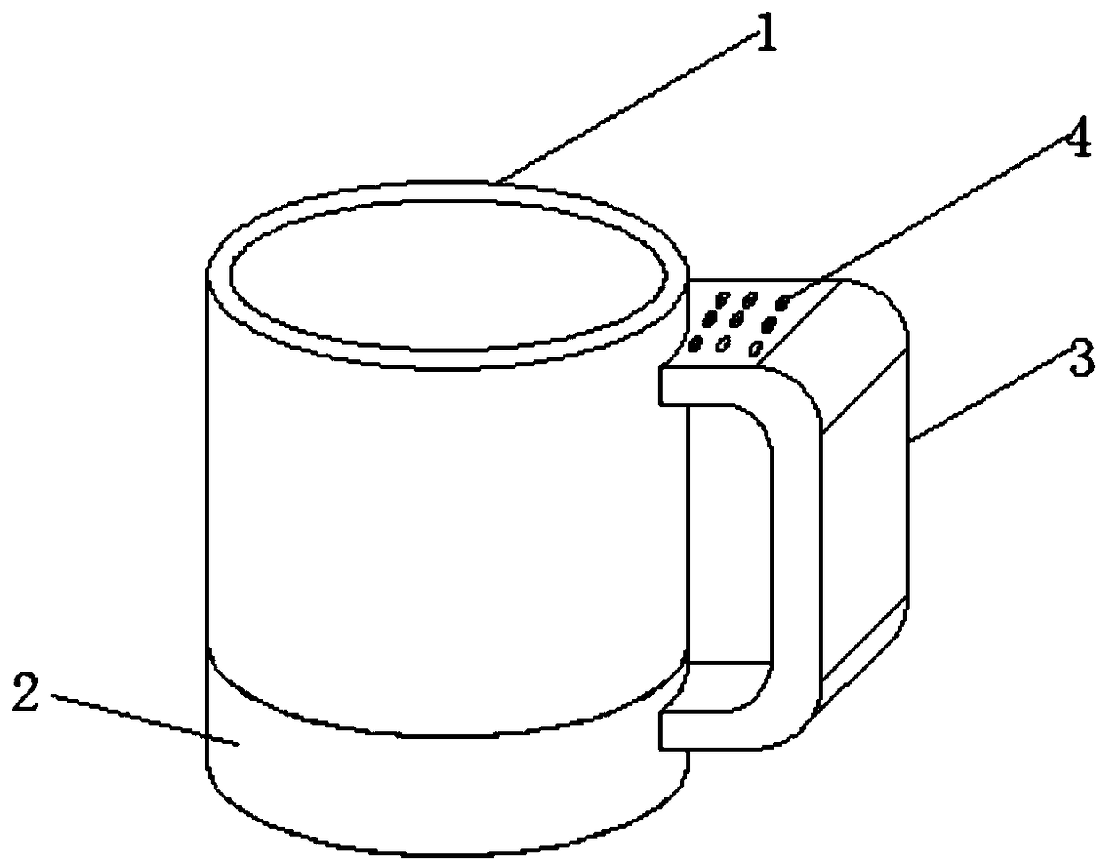 Auxiliary cooling cup based on theory of changing motion state of hot water