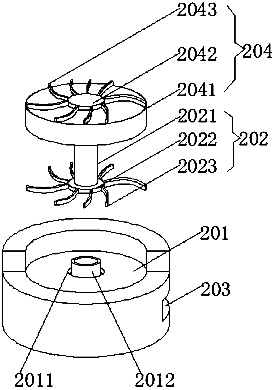Auxiliary cooling cup based on theory of changing motion state of hot water