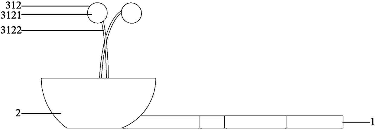 Head fixing device for magnetic resonance examination