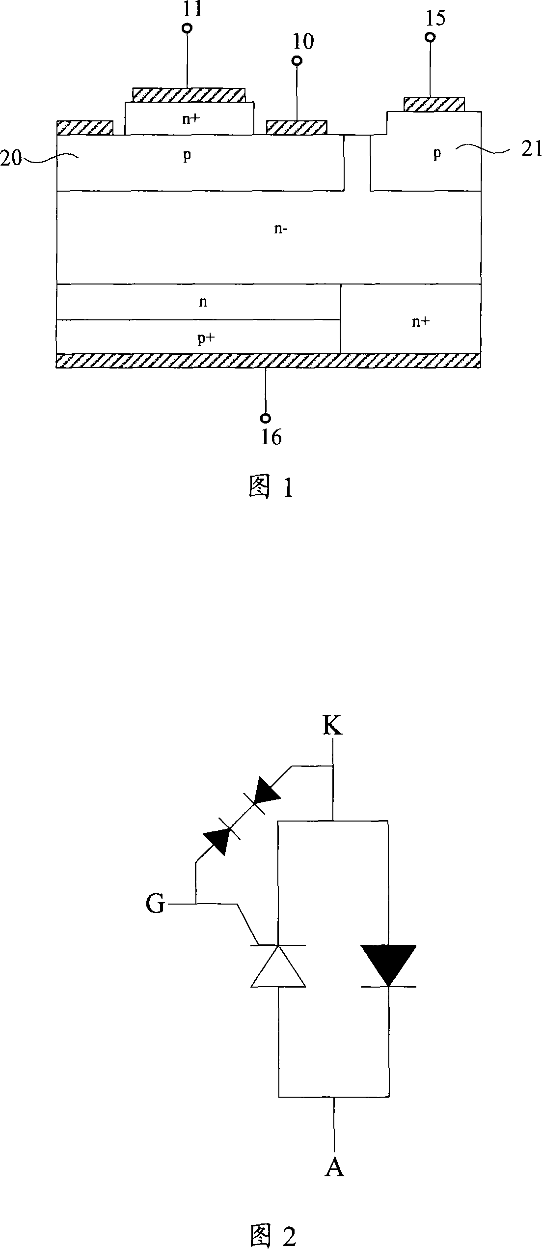 Integrated gate commutated thyristor and method of manufacturing the same