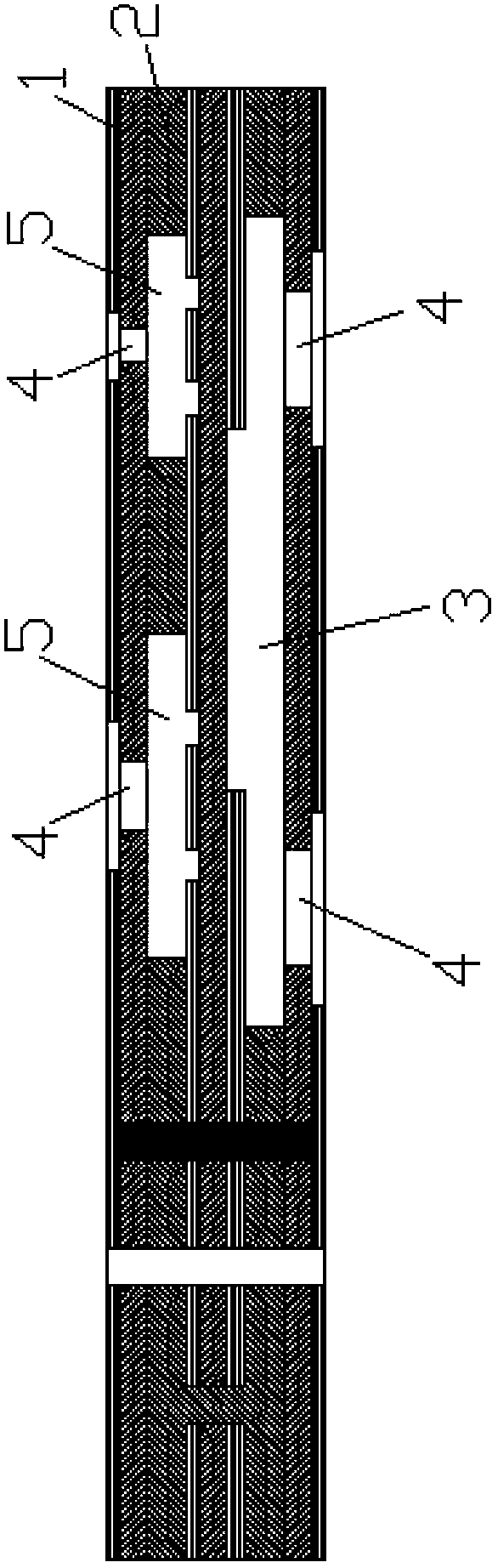 Internally-embedded cavity-based multi-layer printed board structure