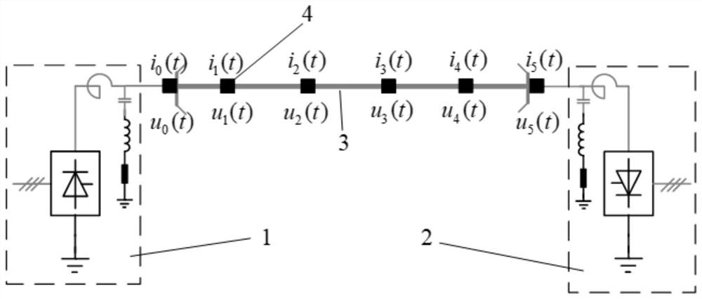 Fault positioning method and system for high-voltage direct-current transmission line and direct-current transmission line