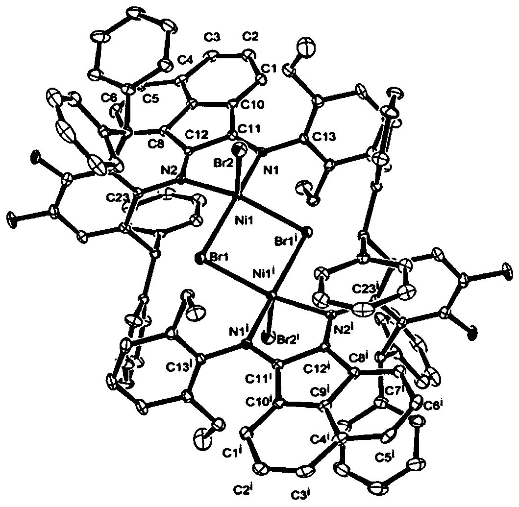 Fluorine-containing alpha-diimine nickel coordination compounds for preparing polyolefin elastomer, intermediate, preparation method and application thereof