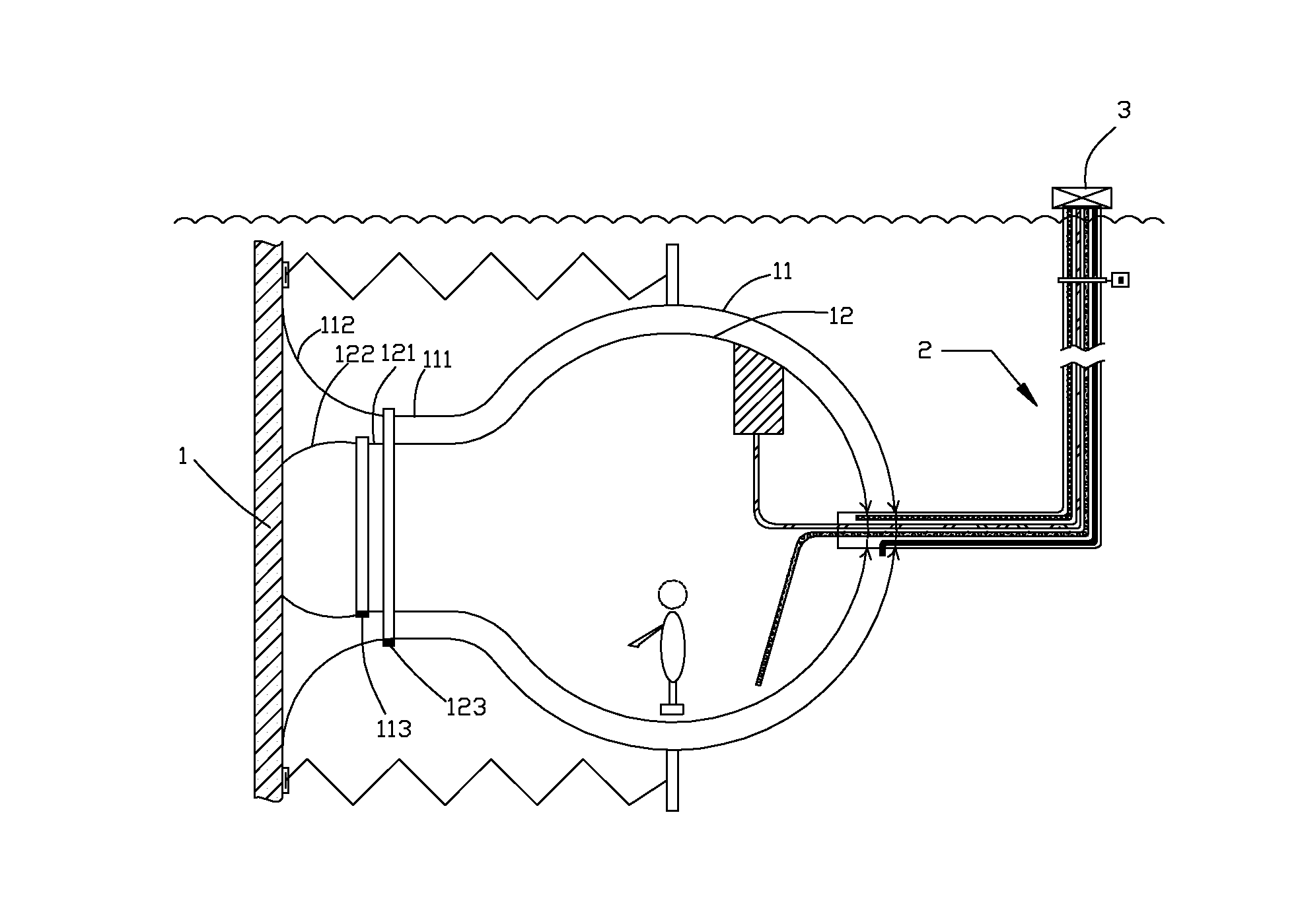 Atmospheric working cabin for underwater operation