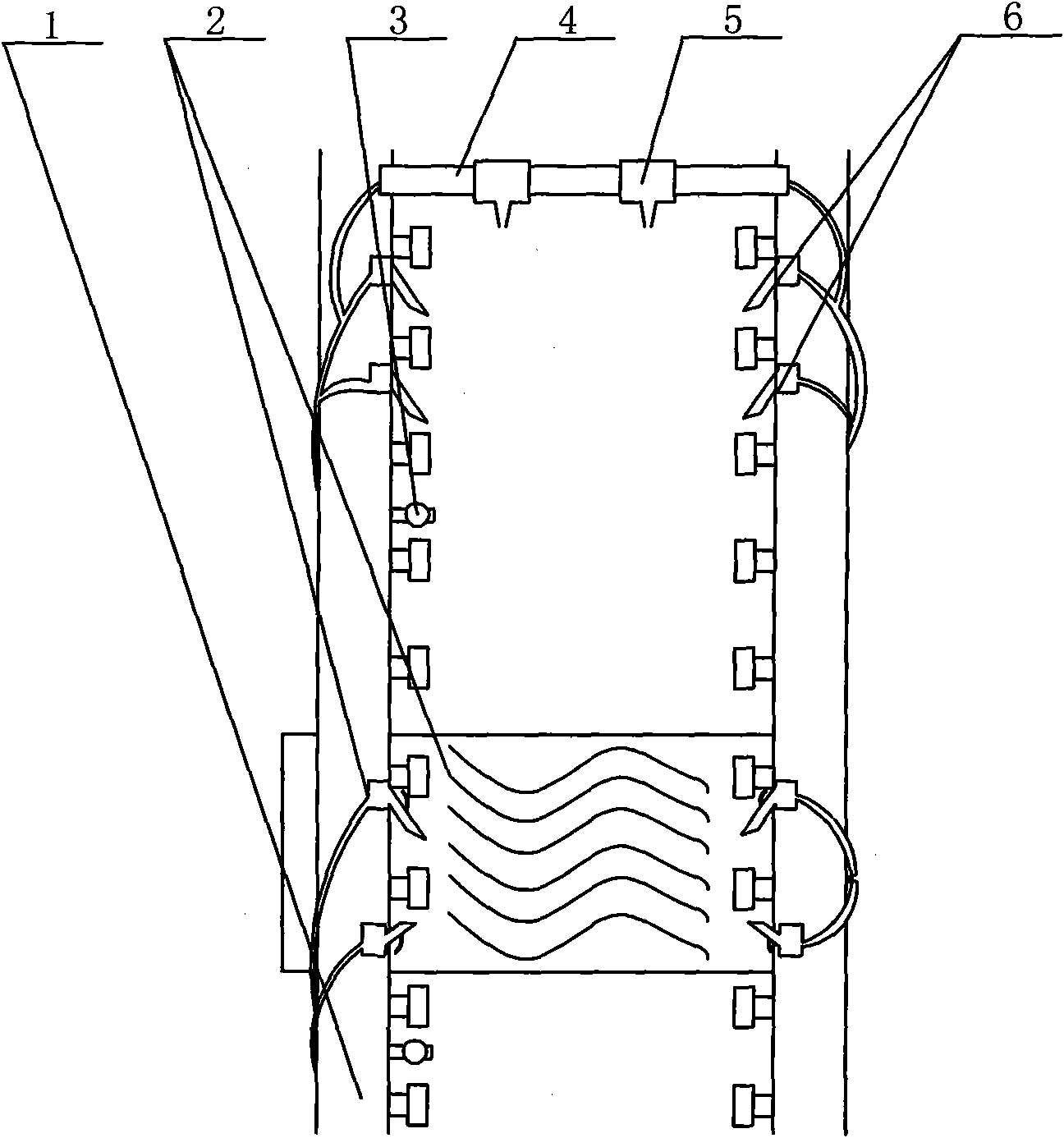 Redundant droplet processing device after water cooling of heat-radiating sheet