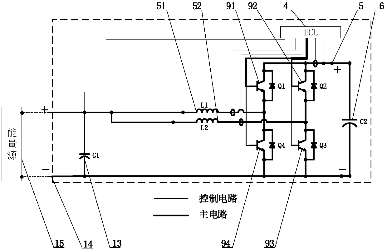 Integrated multi-mode power converter for electric automobile and control method of integrated multi-mode power converter