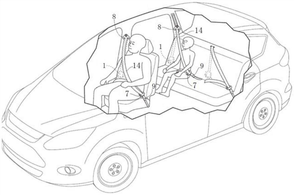 A safety belt assembly capable of detecting buckled state