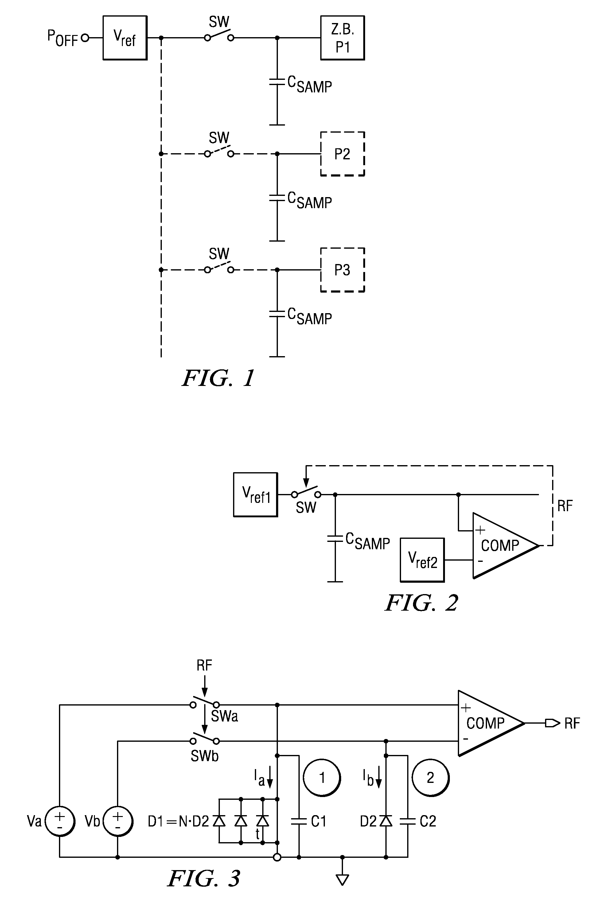 Method and circuit for controlling the refresh rate of sampled reference voltages