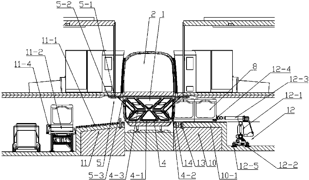 Rail traffic truck freight floor structure