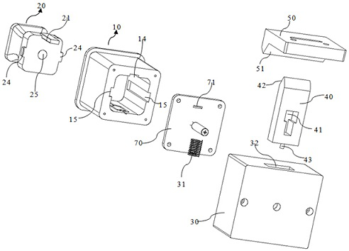 Pressing type door lock structure