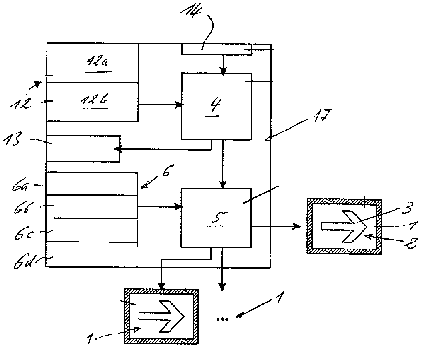 Device for displaying safety regulations