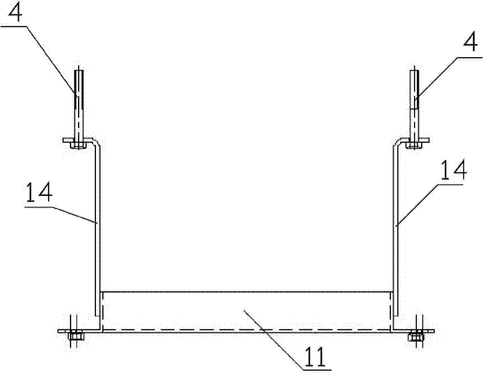 Laminated push-pull storage battery bracket and automobile