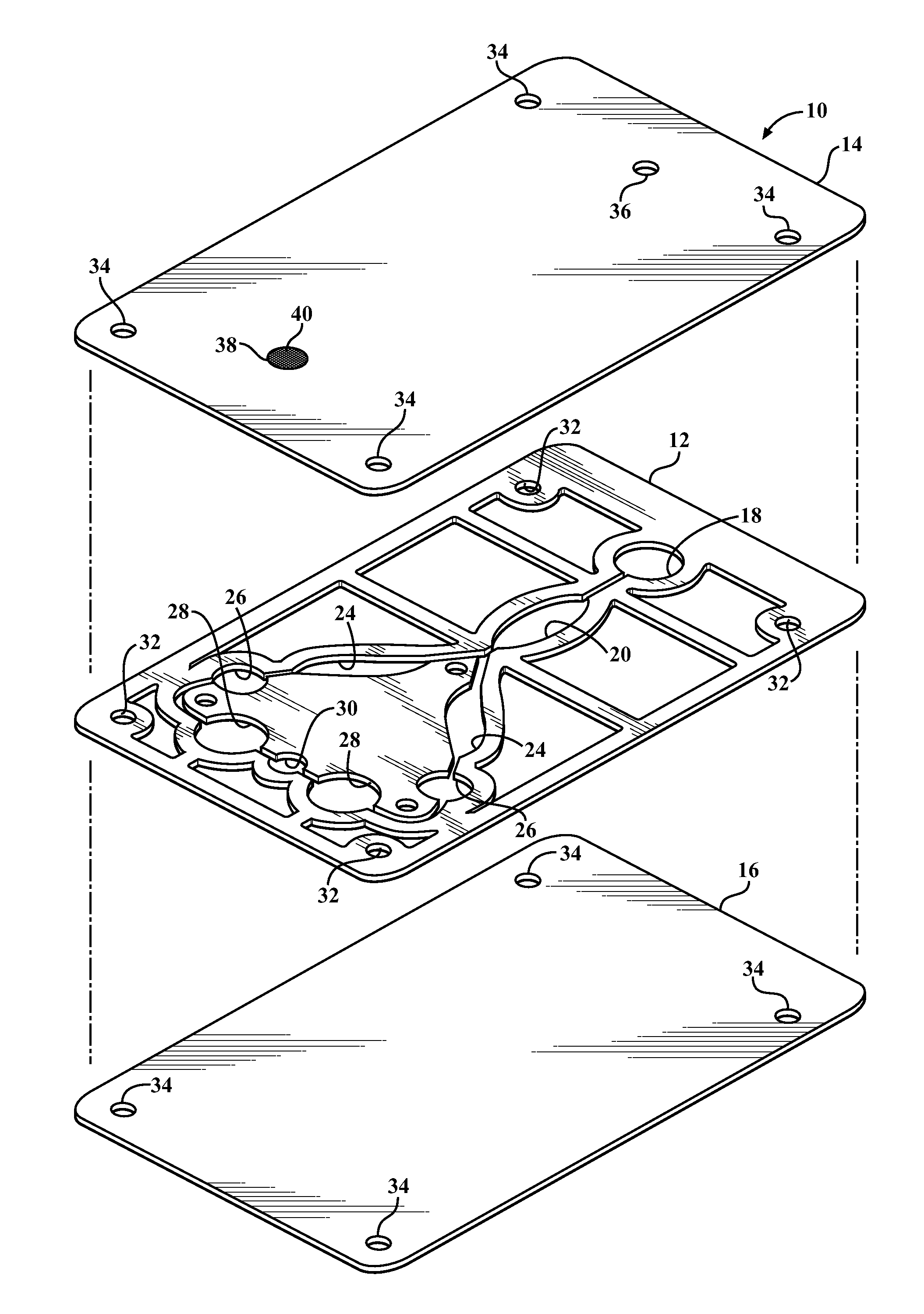 Diagnostic card with micro-fluidic channels and method of construction thereof