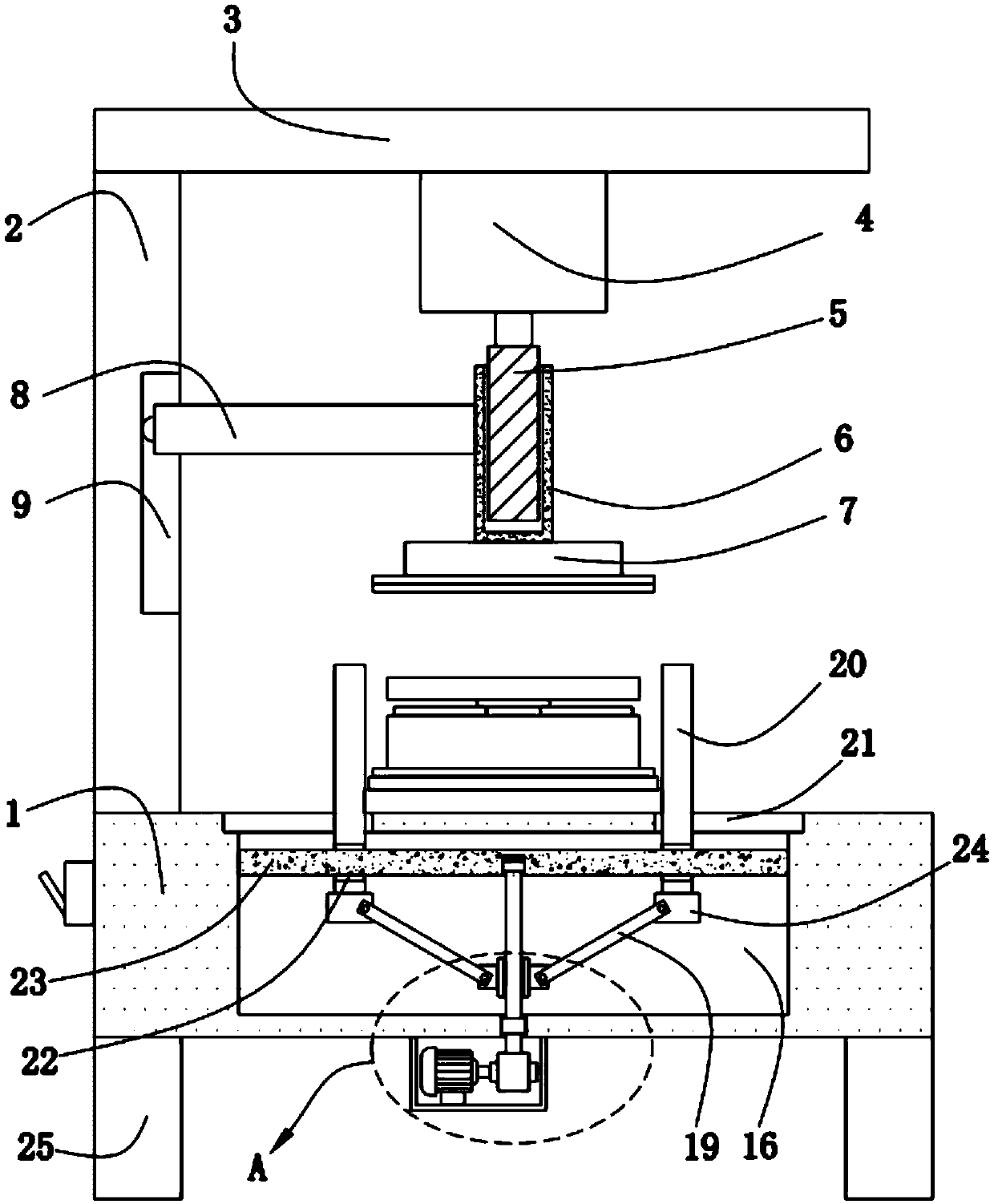 Press-fit device for production of rigid-flex combining boards